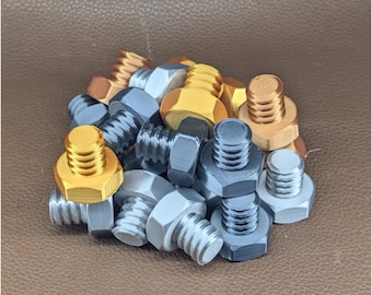 Seis potentes imanes de perno novedosos / 20 colores + "Azul Pátina" / Decoración impresa en 3D