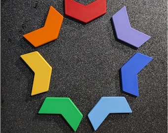Classroom Organization Arrow Magnets | Set of 7 | 3D Printed Chevrons | CALT Baseline Arrows