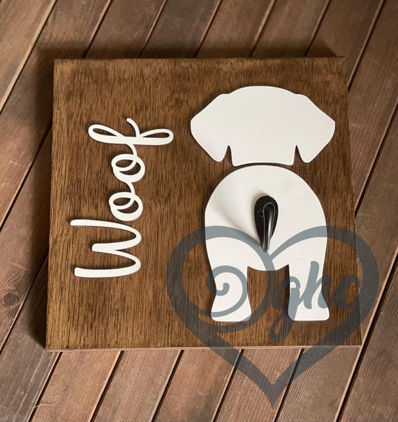 Dog Leash Holder Custom Pet Name Breed Handmade From Birch