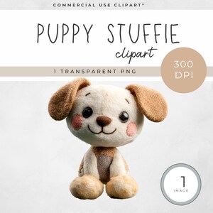 CLIPART peluche chiot doudou bébé chien fête d'enfant faune 4k PNG chiot peluche doudou