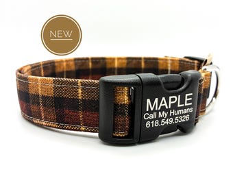 Caramel Mocha Lumber Jack Collar, Cabin Lake Style, Four-Legged Fashion