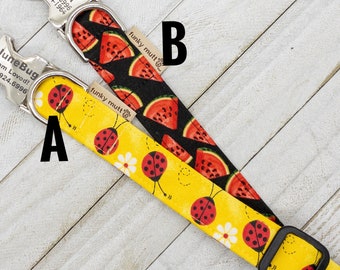 Lady Bug Dog Collar or Sweet Watermelon Collar for Small Medium Large or Extra Large Dog Breeds - Personalization Available - You Pick Style