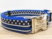 K9 Police Dog Collar with Thin Blue Line - #BackTheBlue Dog Collar - Personalized Plastic and Metal Buckles - Fast Shipping! 