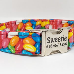 Jellybean Dog Collar - Easter Jellybean Collar - Colorful Easter Collar - Spring Collar - Bold Jellybean collar - Personalization Optional