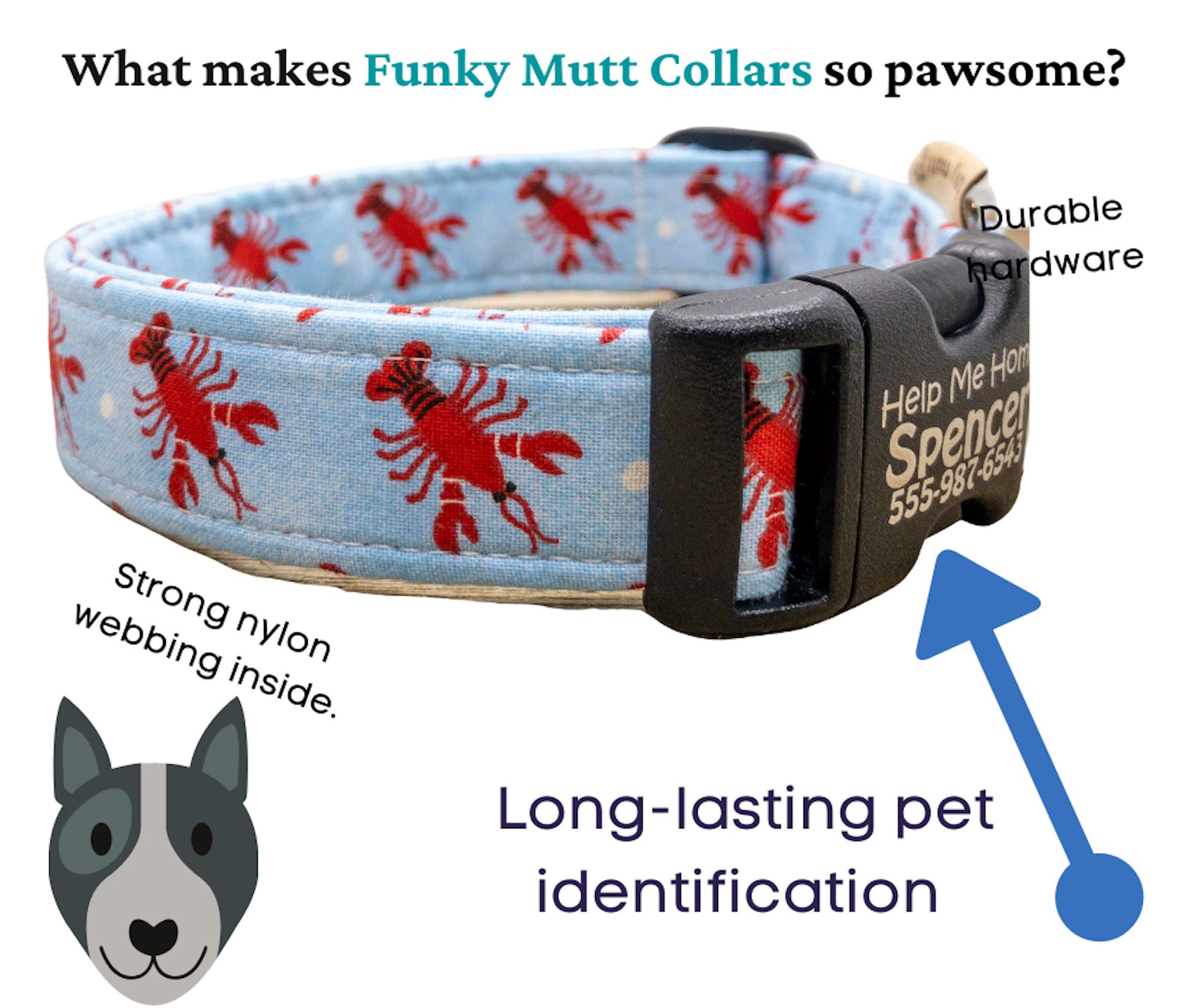 Red Lobster Dog Collar Unisex Sea Life Ocean Life Etsy