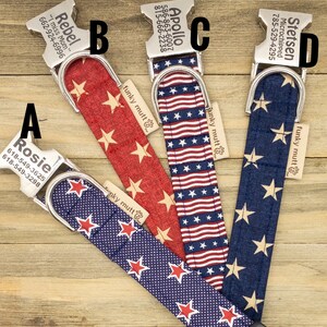 Made In America - Red White Blue Assortment Patriotic Dog Collars - American Pride - Collar for Boy or Girl Dog