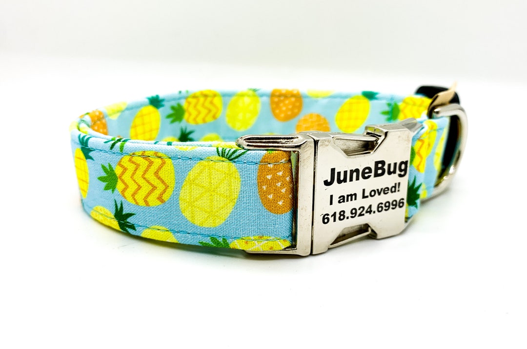 Pineapple Dog Collar Small Medium Large or Extra Large Dog Breeds