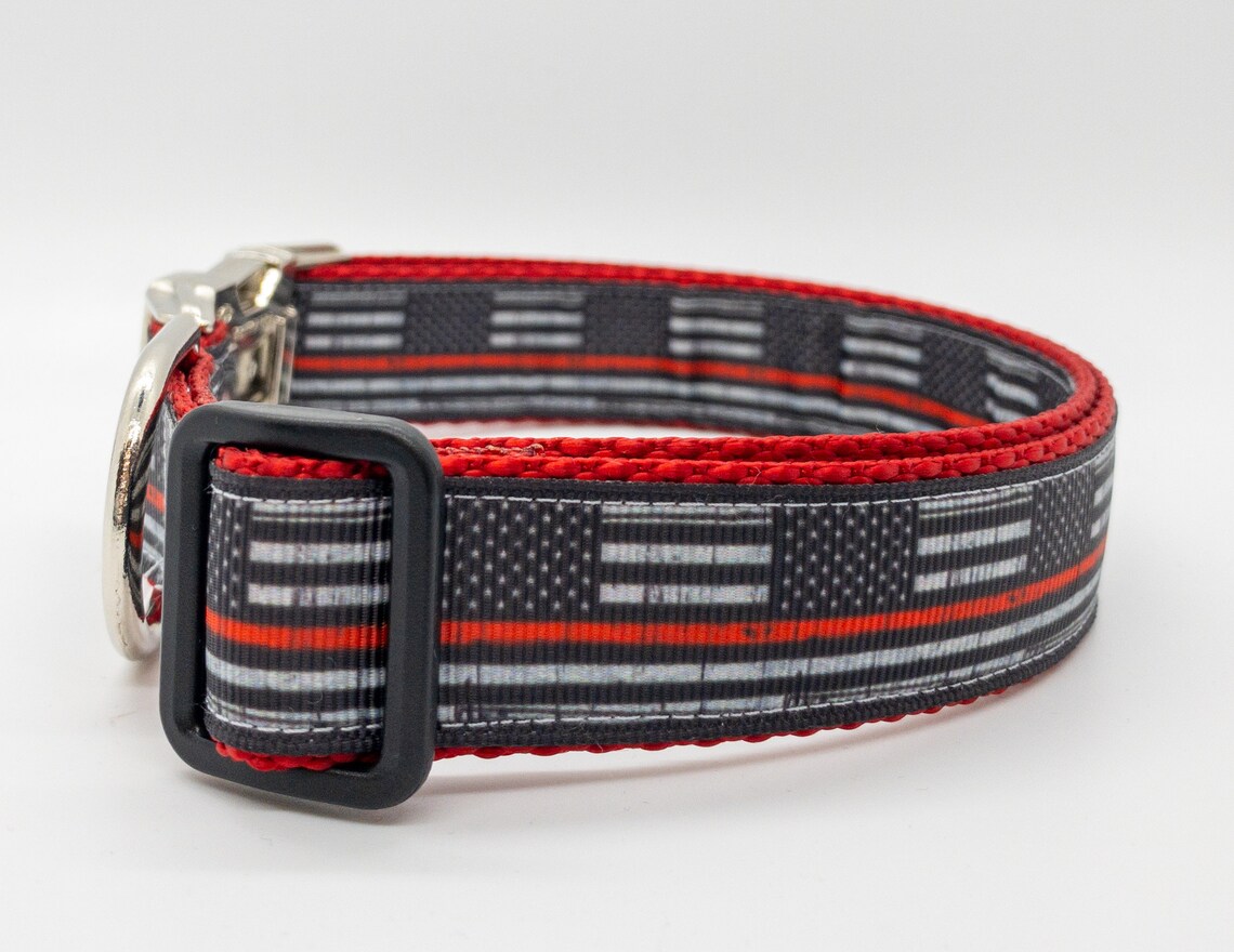 Personalized Firefighter Dog Collar Custom Laser Engraved Etsy