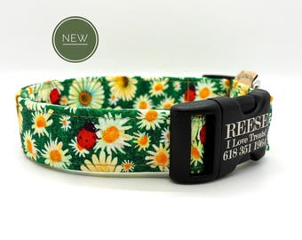 White Daisy Flowers Pet Collar: Four-Legged Fashion, Flower Collar, Handmade