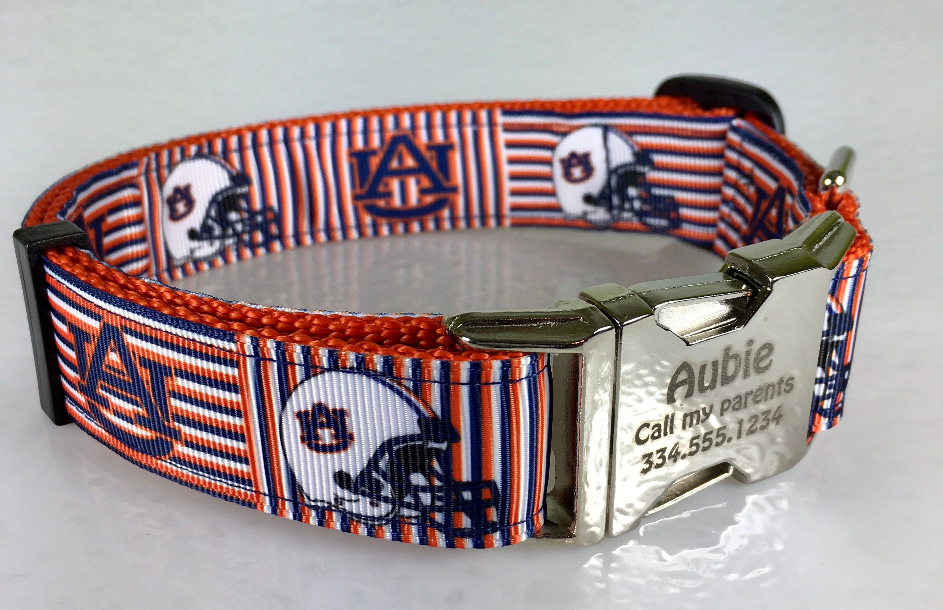 Auburn University Dog Collar/SEC Conference Dog Collar/Metal Etsy