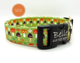 Fairy Garden Mushroom  Pet Collar: Four-Legged Fashion, Flower Collar, Handmade,