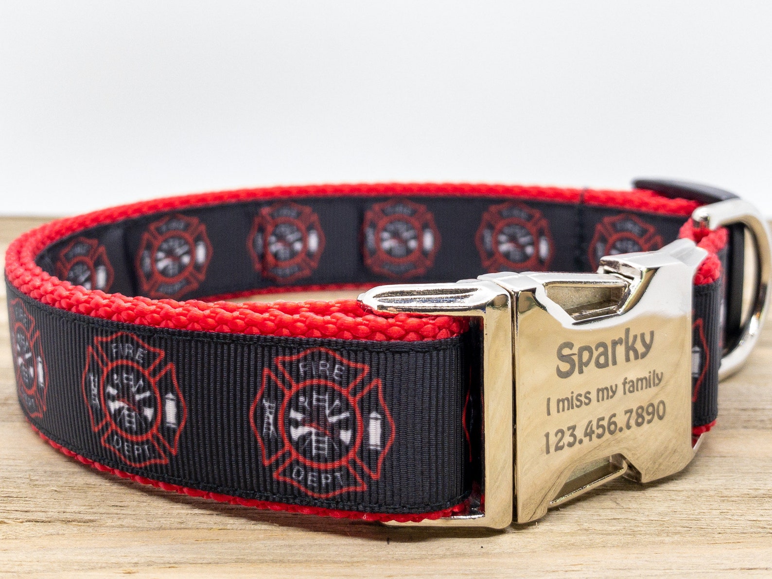 Firefighter Dog Collar Fire Dept. Maltese Cross Etsy