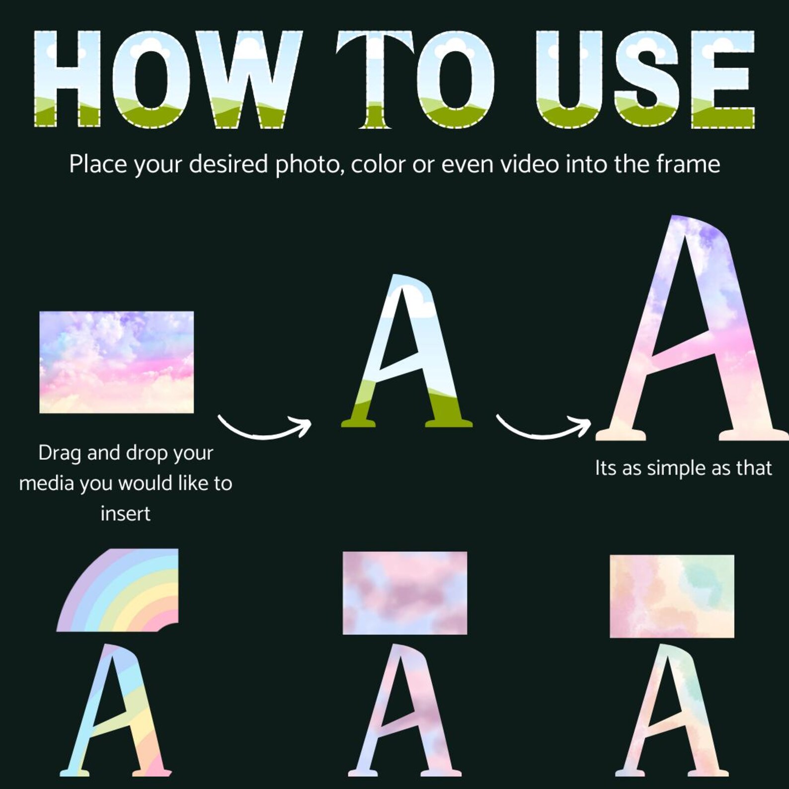 Gothic Letters Canva Frames Template, Create Your Own Custom PNG ...