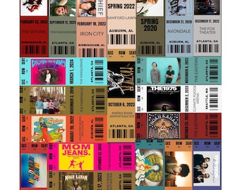 PERSONALIZED CONCERT COLLAGE - commemorative ticket collage