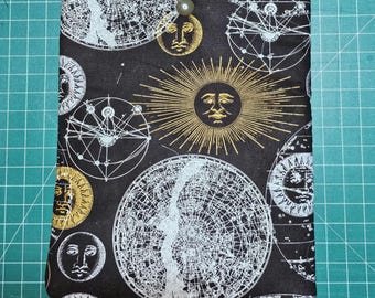 Sun and Moon Kindle/E-Book Sleeve with Snap Button