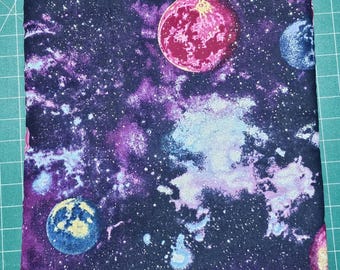 Glittery Space Kindle/E-Book Sleeve with Snap Button