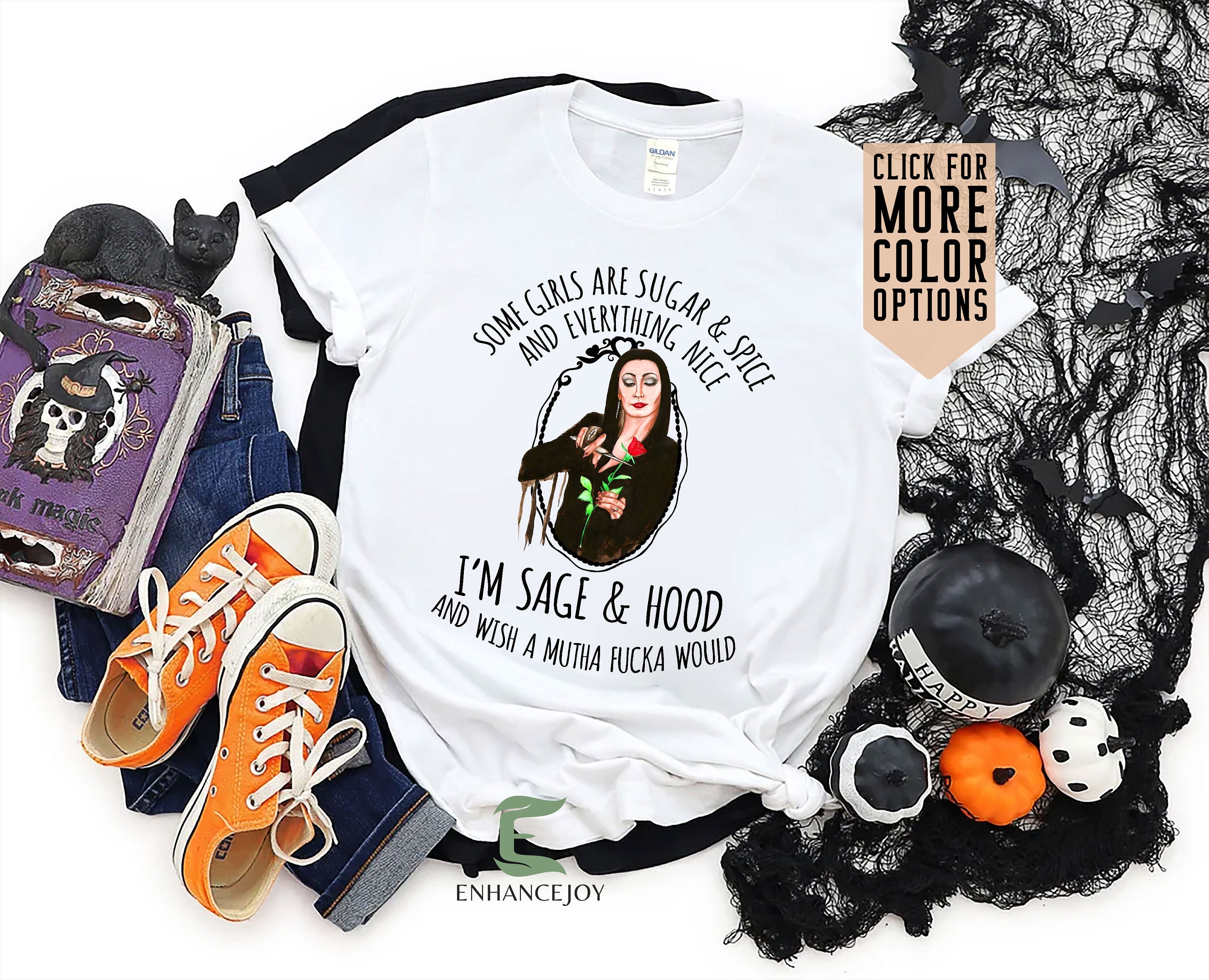 Discover Halloween the Addams Family, Some Girls Are Sugar and Spice, Feministisches T-Shirt