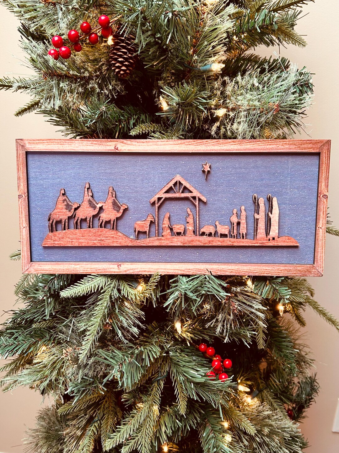 Small Wood Nativity Sign Christmas Sign Decor Christmas Sign Wood Sign ...