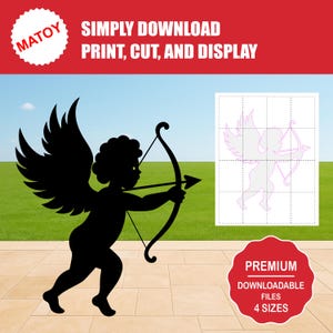 de Cupidon Silhouette | Art de jardin pour la Saint-Valentin (téléchargement numérique)