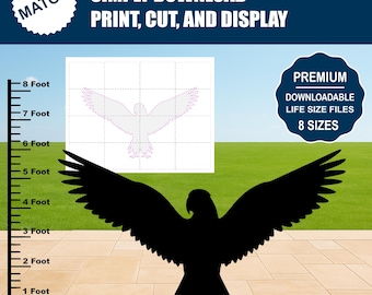 Ara-papegaai – silhouetsjabloon | Muur- en cottagedecor (digitale download)