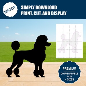 Poodle Silhouette Template | Printable Dog Cutout (Digital Download)
