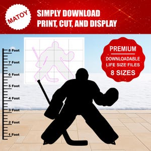 Hockey-Tormann-Silhouette-Vorlage | DIY Sport Dekor (Digitaler Download)
