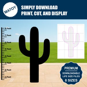 Cactus Silhouette Template | Southwestern Decor, Yard Art (Digital Download)