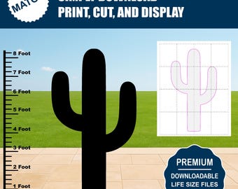 Cactus Silhouette Template | Southwestern Decor, Yard Art (Digital Download)