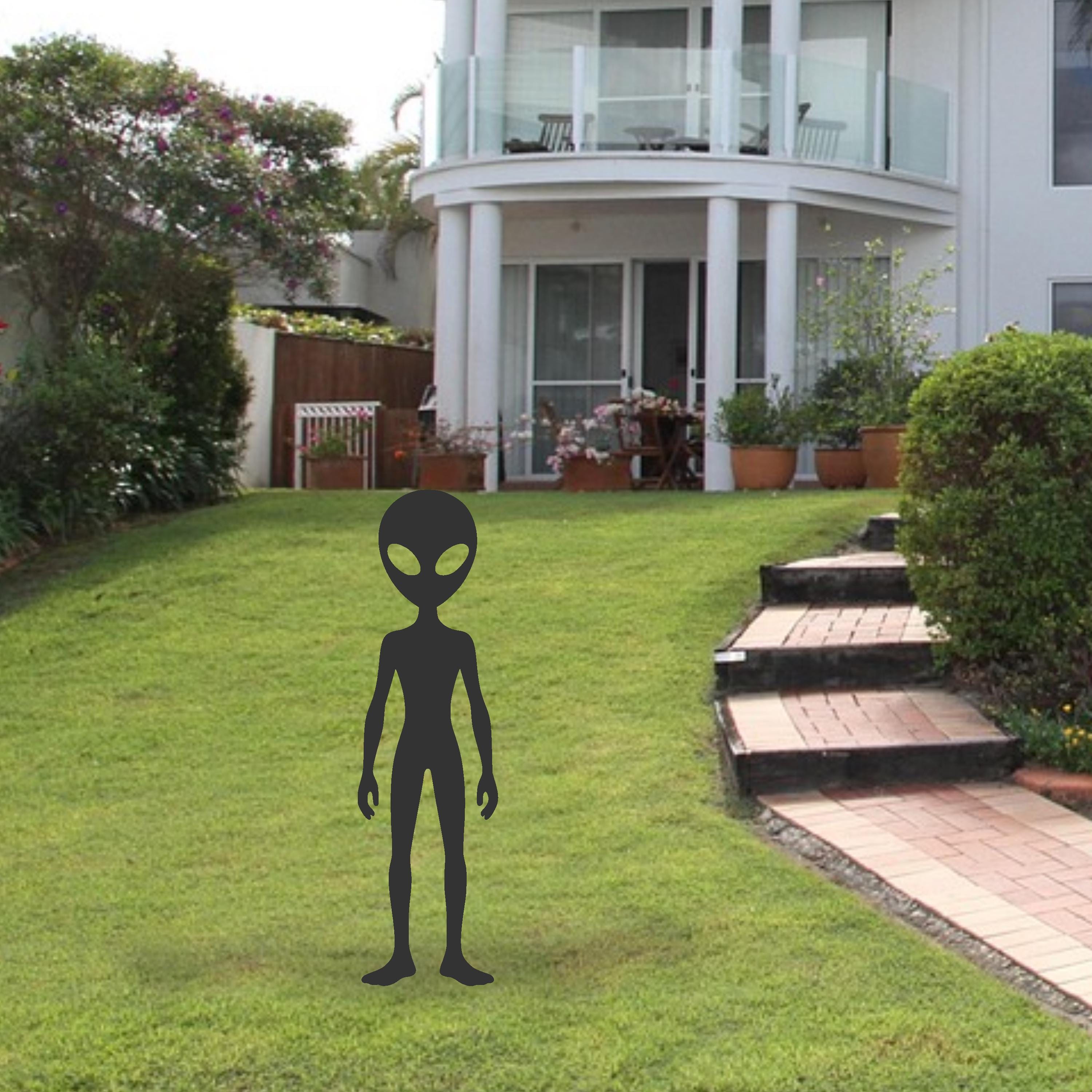 Classic Alien Silhouette Template | Life-size Printable Cutout (digital ...