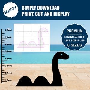 Loch Ness Monster Silhouette Template | Yard Art, Party Decor (Digital Download)