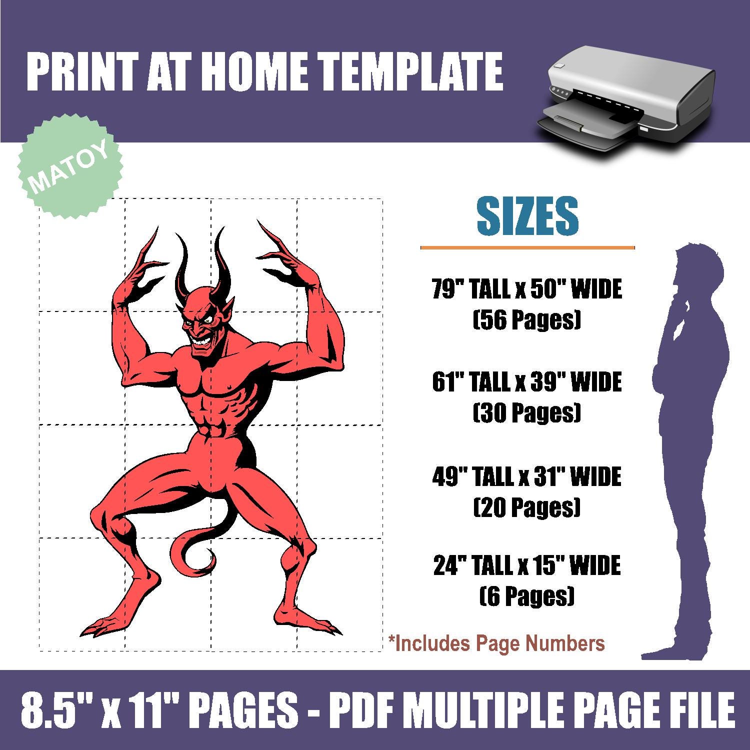 Satan Halloween Printable | DIY Devil Party Decor (digital Download) - Etsy