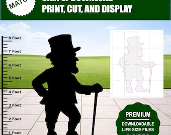 Leprechaun Silhouette Template | St. Patrick's Day Cutout (Digital Download)