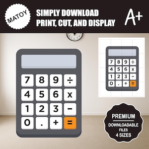 Giant Calculator Printable | Classroom Decor (Full-Color Files)