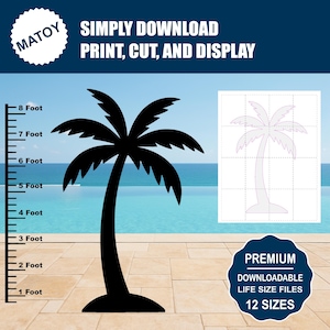 Palme Silhouette Vorlage | Tropisches Dekor, DIY Handwerk (Digitaler Download)