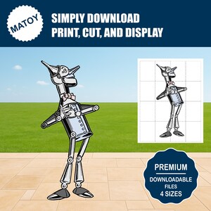 Tin Man druckbare Vorlage | Zauberer von Oz DIY Dekor (PDF)