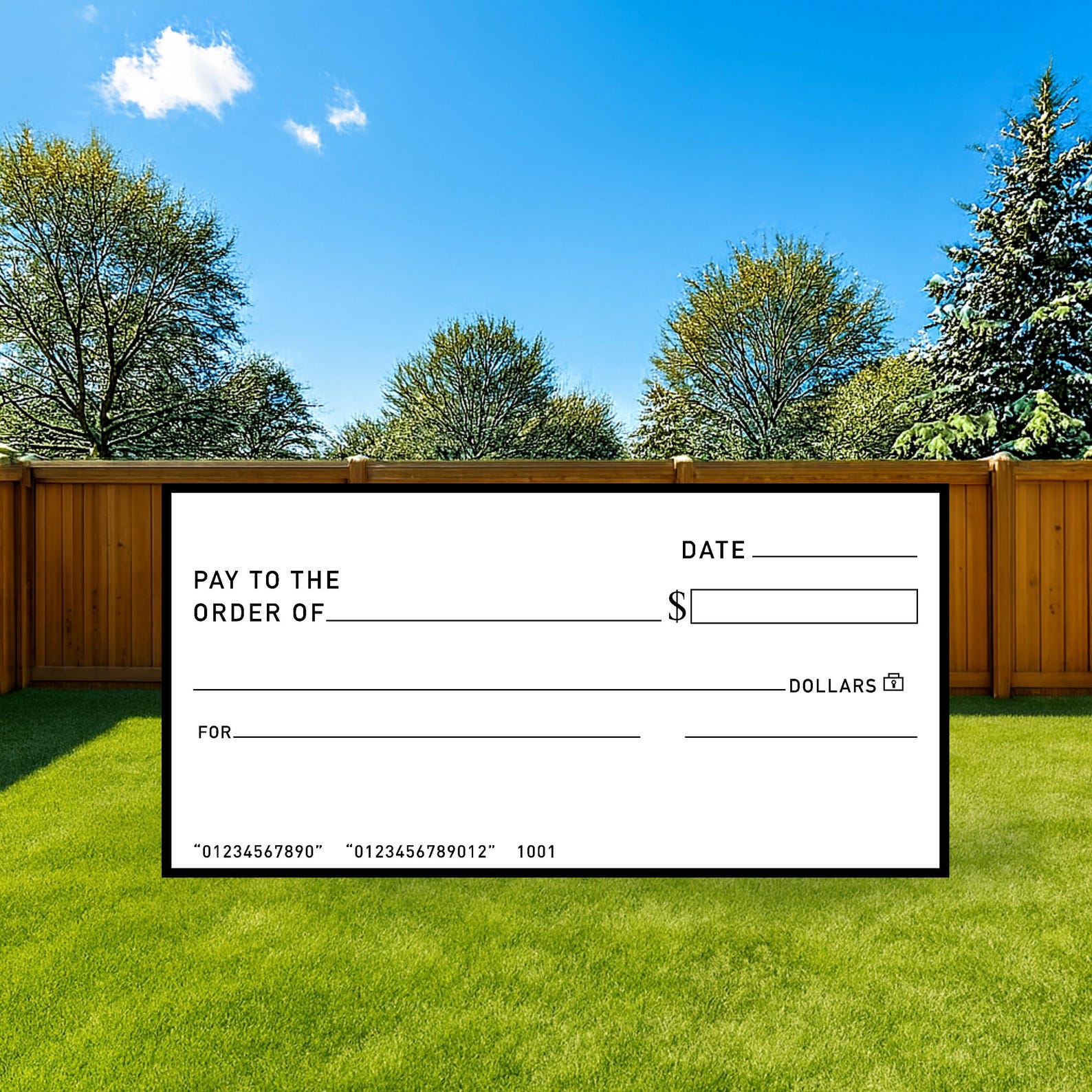 Giant Check Printable | Life-size Template for Special Events and ...