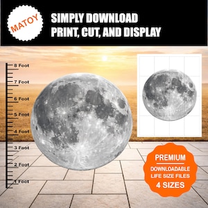 Full Moon Template | Space Themed Wall Decor (Digital Download)