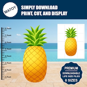 Pineapple Template | DIY Yard Art, Tropical and beach-themed décor (Printable PDF)
