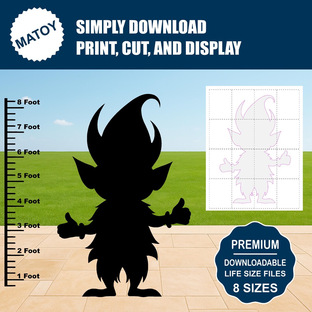 Troll Silhouette Yard Art Pattern | DIY Party and Garden Decor (digital ...