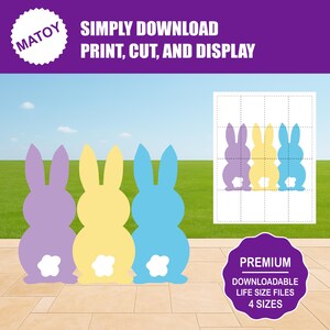 Easter Bunnies Yard Art Pattern | DIY Woodworking Decor (Digital Download)