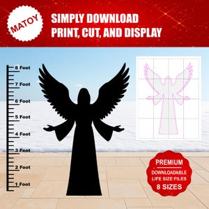 Christmas Angel Silhouette Template | Nativity Scenes and Religious Displays (Digital Download)