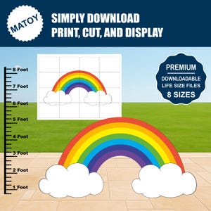 Rainbow Template | DIY Yard Art, Classroom Decor (Printable PDF)