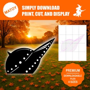 Crashed Alien UFO Party and Wall Decor | Printable Life-Size Silhouette | Trace & Cut Pattern for Yard Art, Garden Ideas and Event Displays