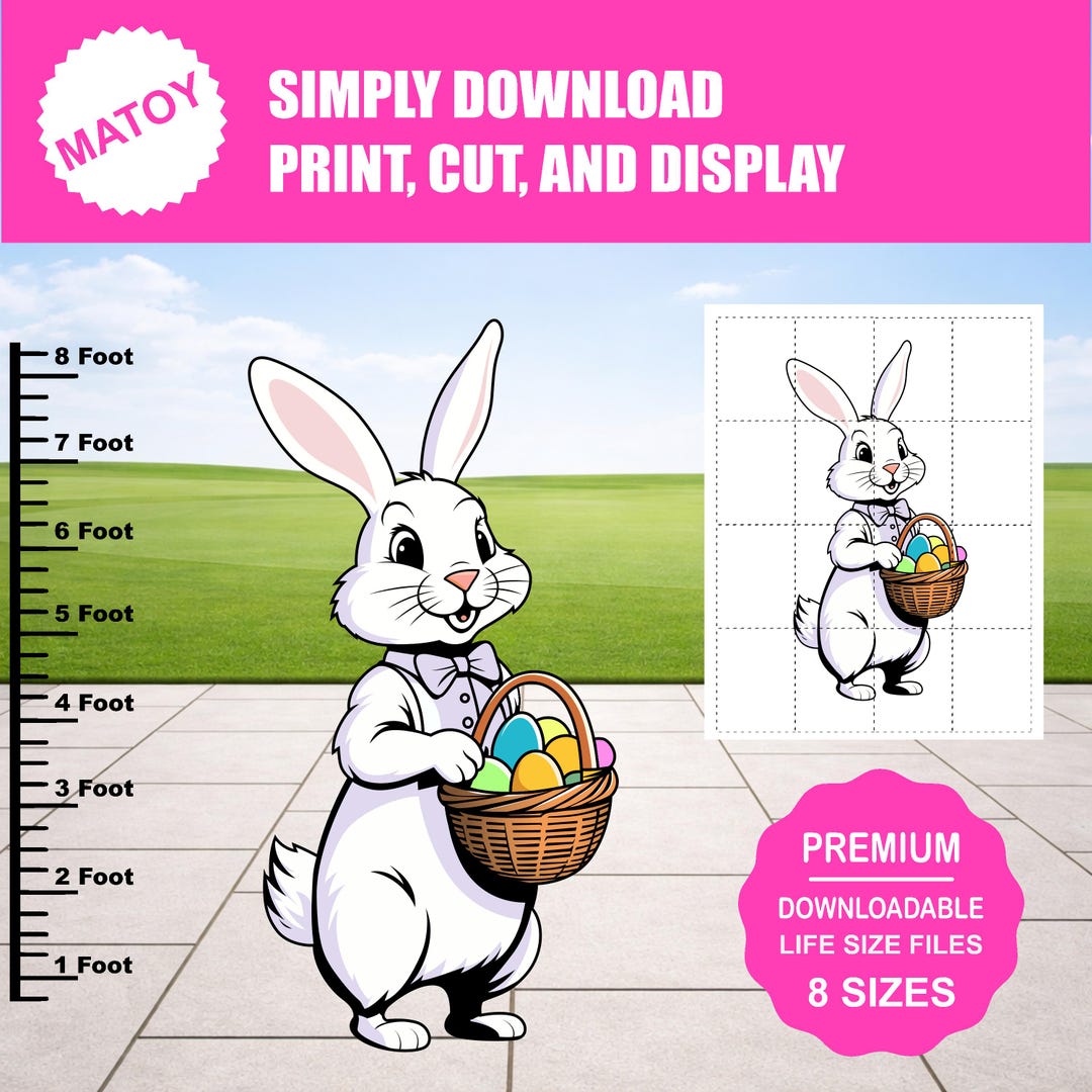 Easter Bunny Yard Art Pattern | DIY Woodworking Decor (digital Download ...