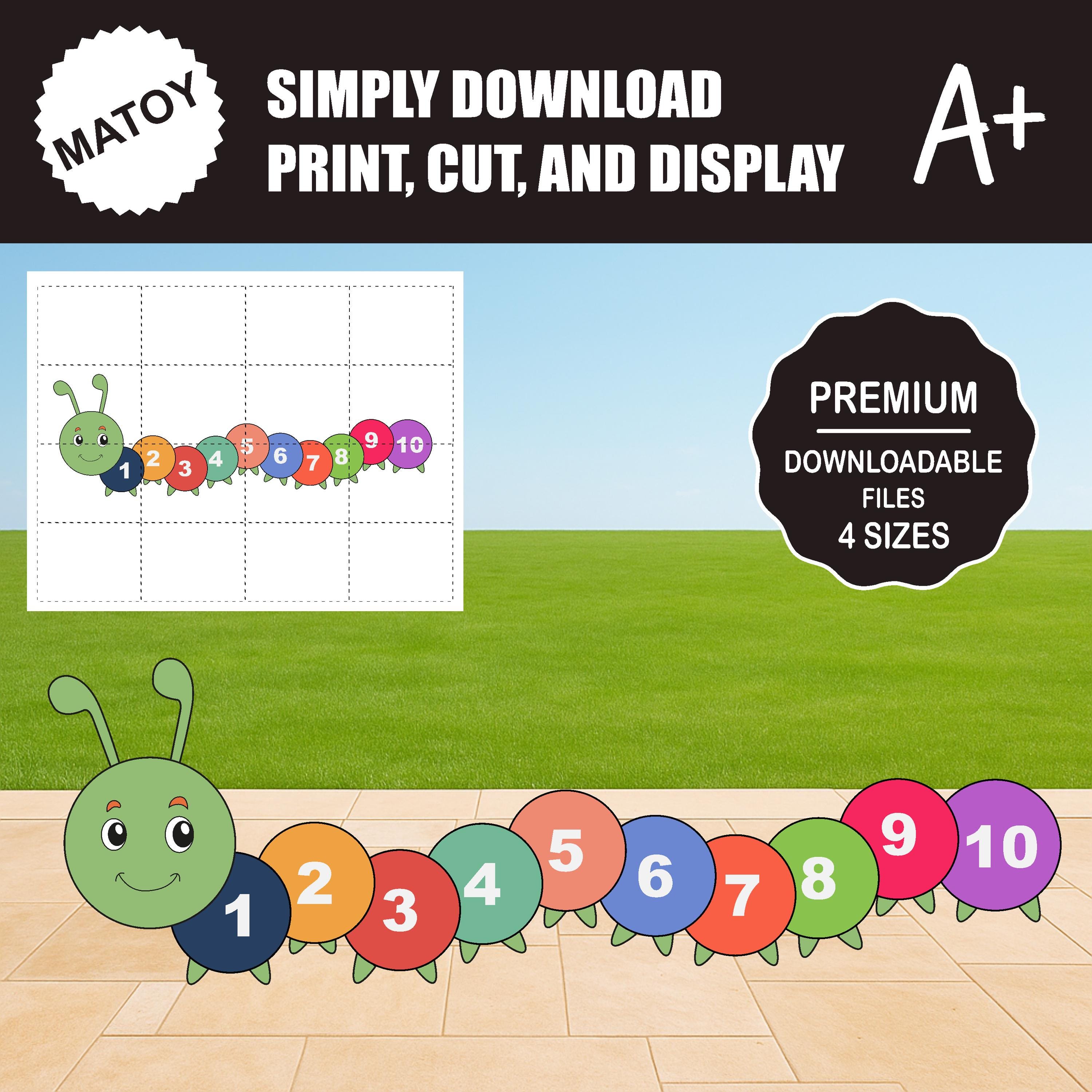 Number Caterpillar Printable | Classroom Wall Art (digital Download) - Etsy