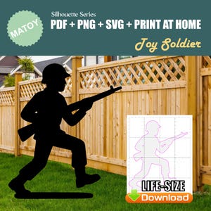 Toy Soldier Party and Wall Decor | Printable Life-Size Silhouette | Trace & Cut Pattern for Yard Art, Garden Ideas and Event Displays