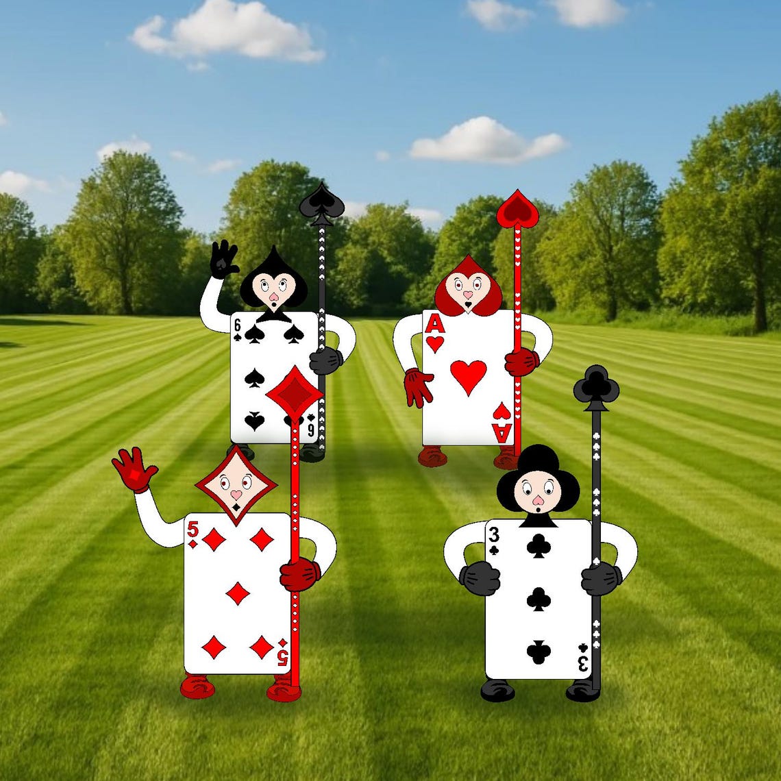 Guard Card Animation Alice in Wonderland Guard Cards Printable | Party Decor (digital ...