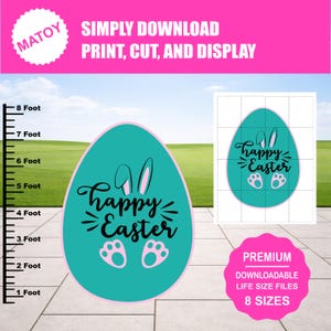 Giant Easter Egg Yard Art Pattern | Printable DIY Decor (Digital Download)