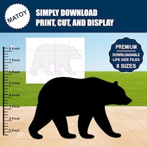 de modèle Silhouette d'ours brun | Art de jardin bricolage (téléchargement numérique)