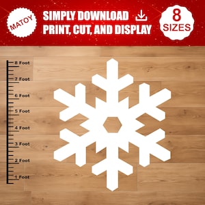 Giant Snowflake Party and Wall Decor | Printable Life-Size Silhouette (Digital Download)